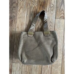 Worthington Gold Woven Shoulder Bag Purse Metallic Evening Party Elegant